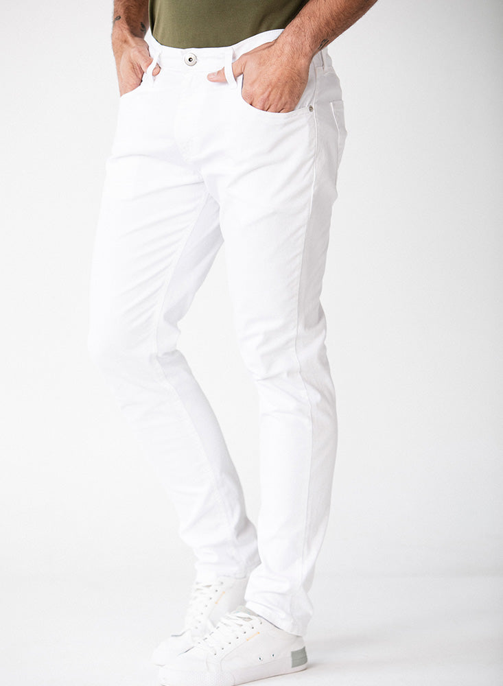 Pantalón Hombre Color Blanco
