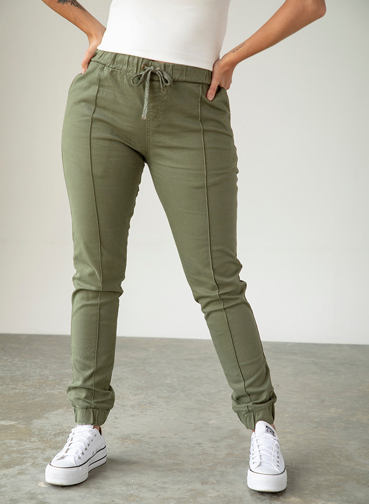 Jogger Mujer Color Verde
